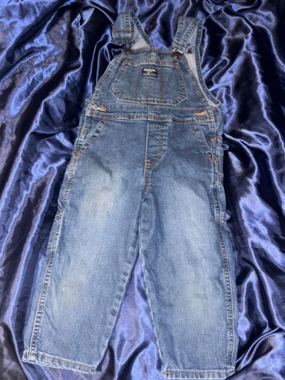 OshKosh B'gosh Blue Denim Relaxed Overalls for kids